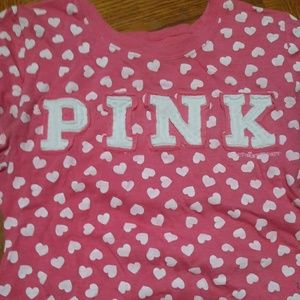 VS Pink heart print top